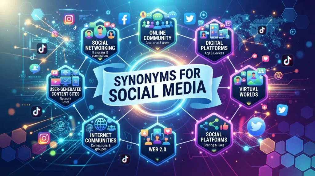 synonyms for social media
